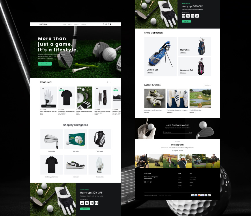 Premium Golf eCommerce Website